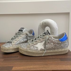 Authentic Golden Goose Hi Star glitter sneakers